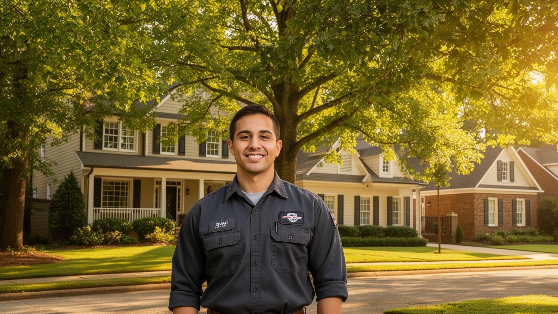 A&D HVAC certified technician performing AC repair in Marietta, GA