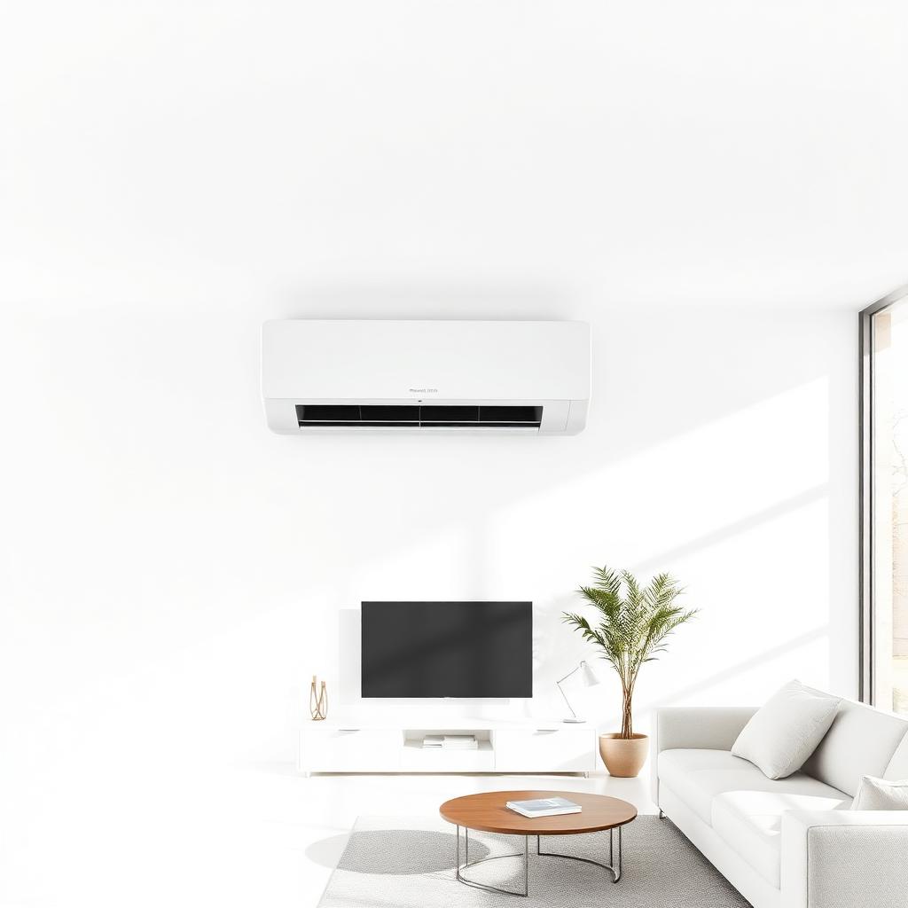 Modern ductless mini split air conditioning unit installed in a Sandy Springs home
