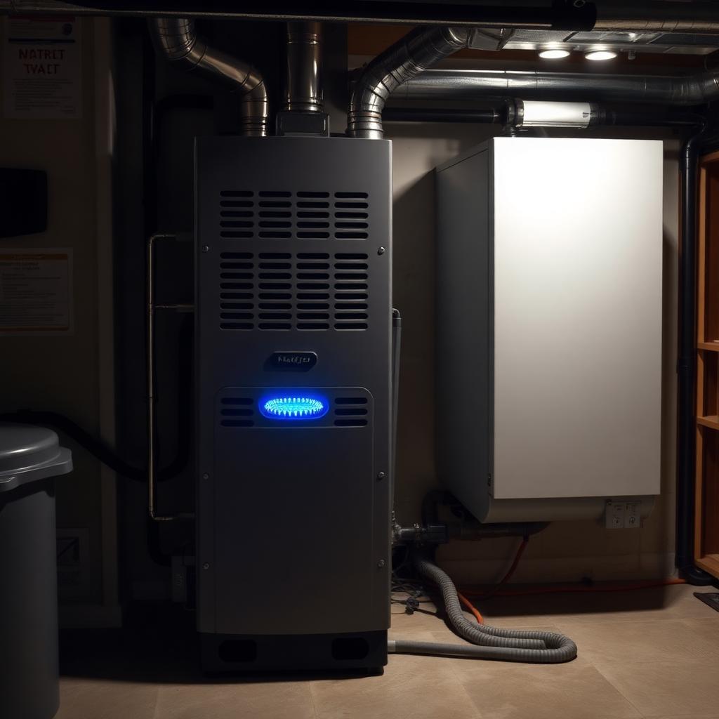 Modern energy-efficient furnace installed in a Sandy Springs home